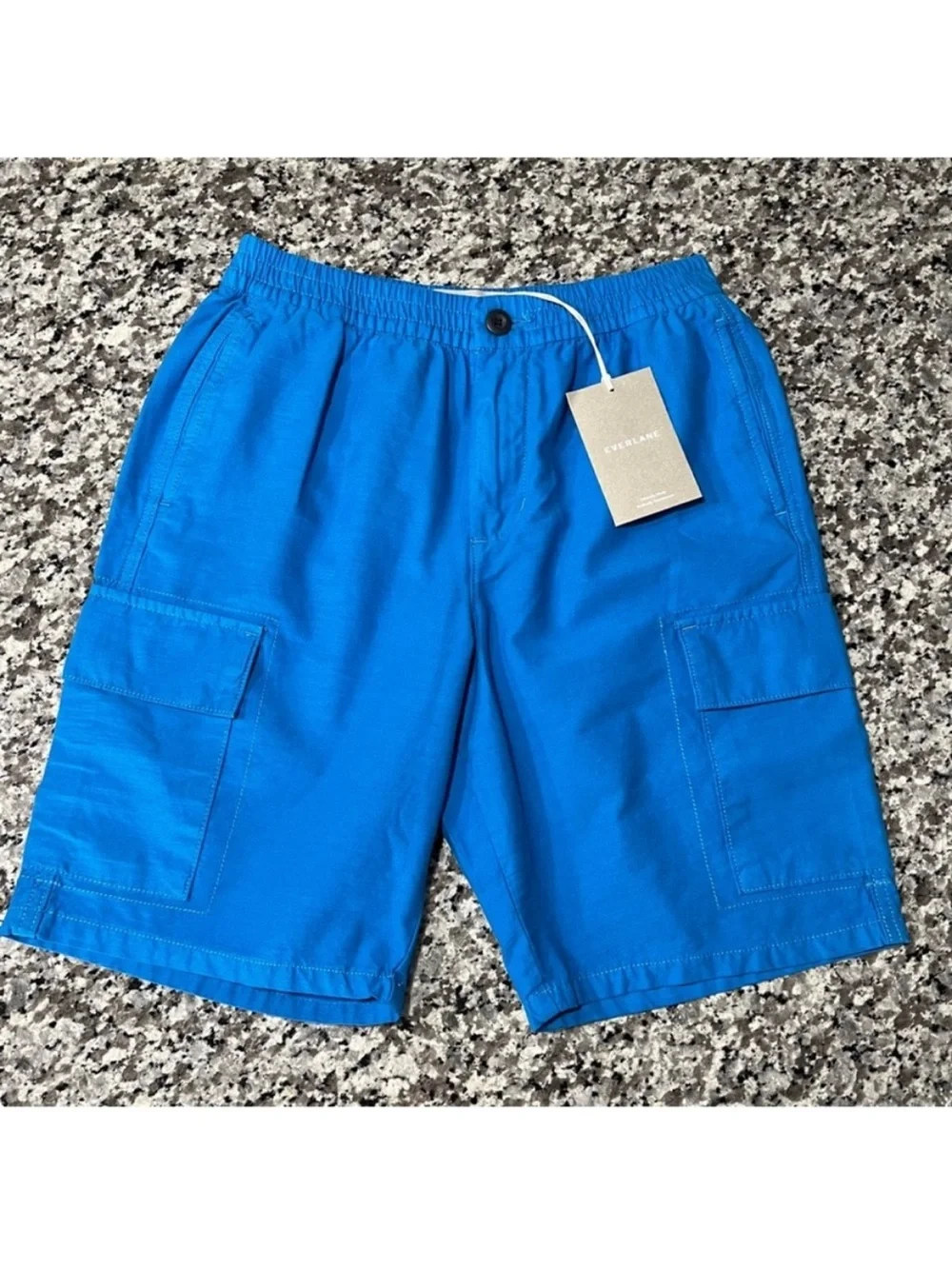Everlane Shorts XS Cotton Linen Cargo Blue